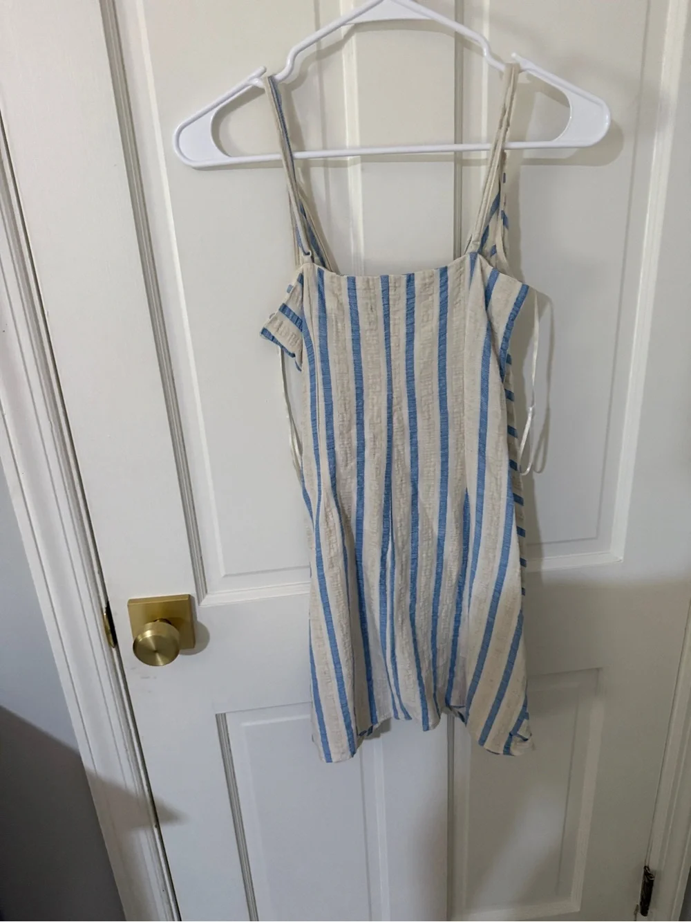 Zara Yellow & Blue Striped Wrap Mini Dress - Picture 3 of 3